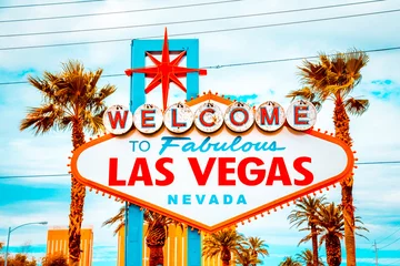 Meubelstickers Welkom bij Fabulous Las Vegas-bord, Las Vegas Strip, Nevada, VS © JFL Photography