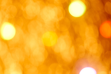 Golden flare lights blur background