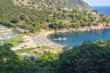 Fototapeta premium Thassos Grand Resort from top view