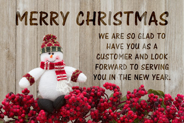 Old fashion Christmas greeting