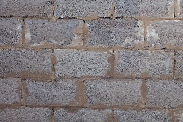 Old wall made of expanded clay blocks for background and design. Grunge texture.