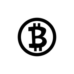 Bitcoin icon vector