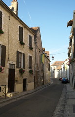 Chablis,France-October 16, 2018: Golden Gate of Burgundy, village of Chablis in Bourgogne region, famous for white wine