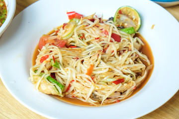 Set of spicy Thai traditional kerry and vegetable