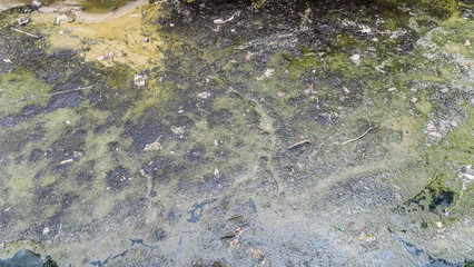 Pollution in water background