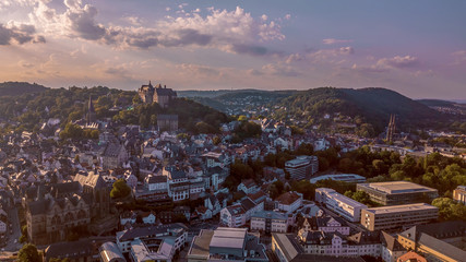 Luftaufnahme von Marburg, Marburg an der Lahn