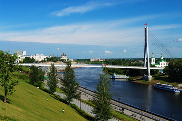 Embankment of the Tura River in the city of Tyumen