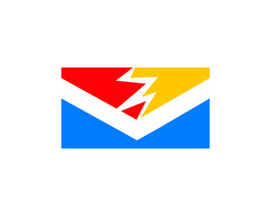 Electric Mail Icon Logo Design Element