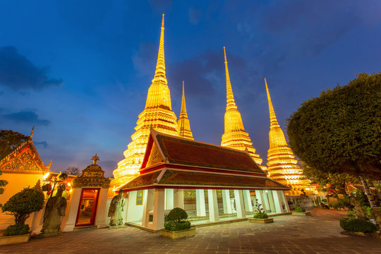 Wat Pho Temple or Wat Phra Chetuphon in Bangkok, Thailand.