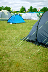Tents in a field