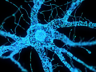 3d rendered illustration of an abstract plexus nerve cell