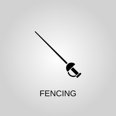 Fencing icon. Fencing symbol. Flat design. Stock - Vector illustration.