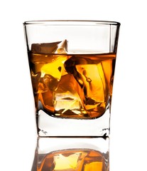 Glass of Whiskey and Ice