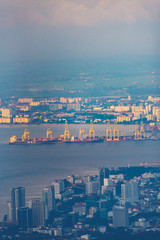 Obraz premium Penang cityscape, view from Penang hills