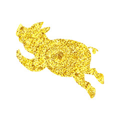 Happy 2019 new year with dancing pig