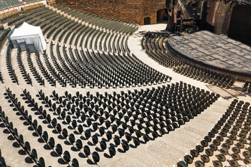 Amphitheatre in fortified city of Carcassonne