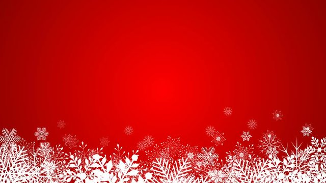 Loopable animation - beautifull snowflakes at color background - Merry Christmas and Happy New Year lower third background.