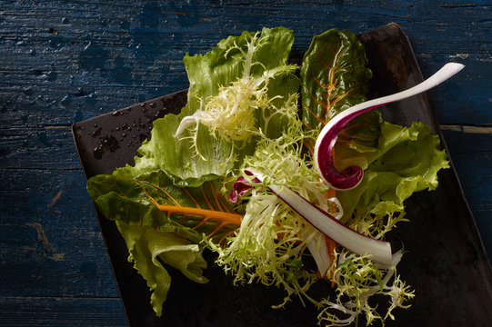 salatbl&auml;tter in zubereitung