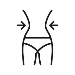 Losing weight vector icon in simple outline style. This icon are perfect for your websites and applications.