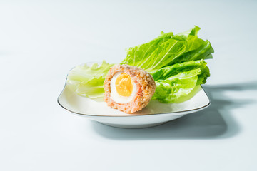 Scotch Eggs with Decorated background