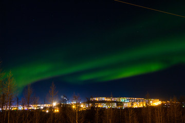 Naklejka na ściany i meble Aurora Borealis, Norilsk October 10, 2018