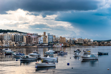 Fototapeta na wymiar Bucht Bugibba Malta