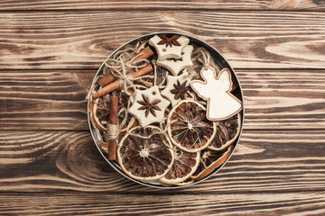 Christmas background. Christmas decor. Holiday decoration.