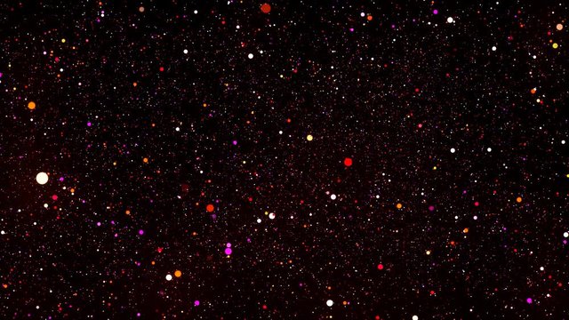 Glitter Stars Space 5 -left right -Amber Orange and Red-Motion Graphic -10sec Seamless Loop -4K UHD 3840-2160
