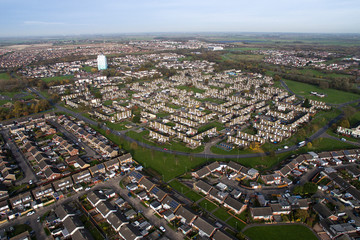 social housing, Ariel new of Bransholme housing estate. Hull