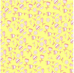  seamless background. pattern with stylized flowers.