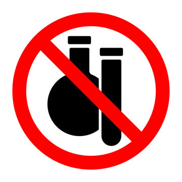 Chemical substances stop forbidden prohibition sign