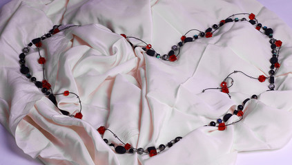 women's necklace isolated on a light background