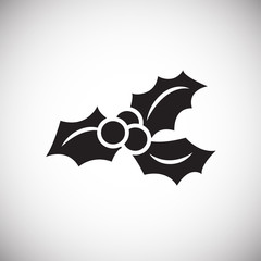 Misletoe on white background icon