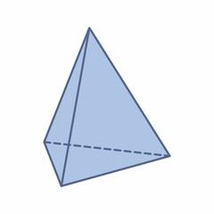 Isolated triangular pyramid illustration