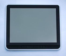 black tablet pc isolated on white with clipping path