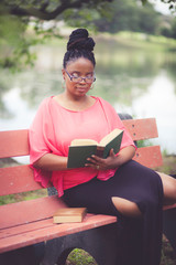 Portrait of woman in park