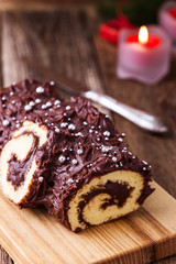 Chocolate Buche de Noel dessert log