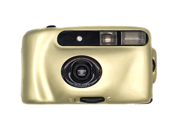 Old camera isolated on white background