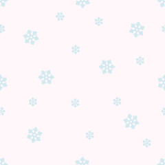 Wedding Birthday Holiday Party Merry Christmas New Year Seamless Pattern SNOWFLAKES Color Vector Illustration