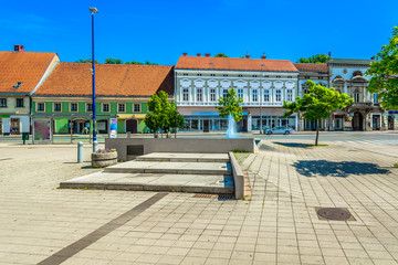 Karlovac city center. / Scenic view at Karlovac city center in Croatia, Europe.