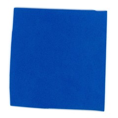 blue silicone rubber sample over white