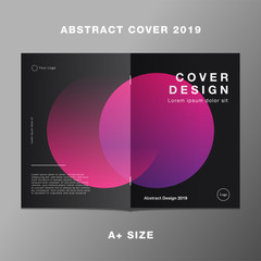 Cover book report pink circle gradient