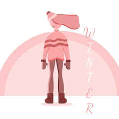 Fototapeta premium Isolated cartoon girl illustration in vector