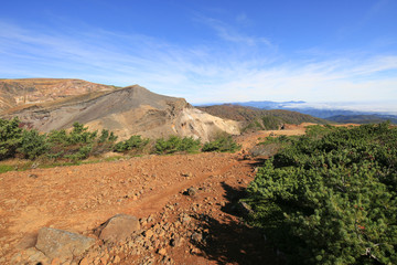 蔵王　賽の磧・刈田岳線登山コースの風景