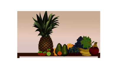 Assorted fruit on a table