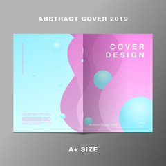 Pink curve on blue gradient book report Cover 2019