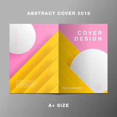 Yellow pink geomatric book report Cover 2019