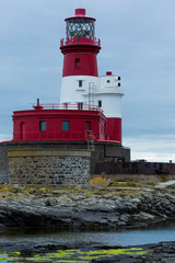 Fototapeta na wymiar Longstone Lighthouse on Outer Farne, Farne Islands, Northumberland, England, UK,