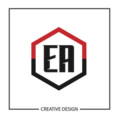 Initial Letter EA Logo Template Design