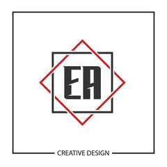 Initial Letter EA Logo Template Design